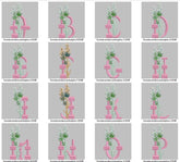 Lavender Floral Alphabet Embroidery Pack – Monogram Letters with Delicate Lavender Stems - FineryEmbroidery